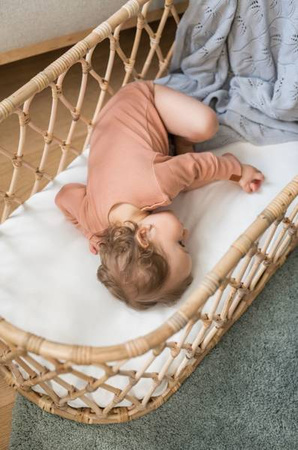 Poofi Prześcieradło Organic&Color 60x120 Śmietanka PF 469