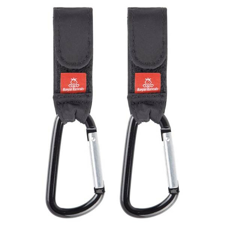 Royal Rascals Karabińczyki Do Wózka 2 szt. Czarne