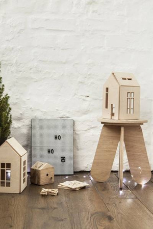 Babai Drewniana Zabawka Domek Dla Lalek z Magnes Rozmiar L Naturalny