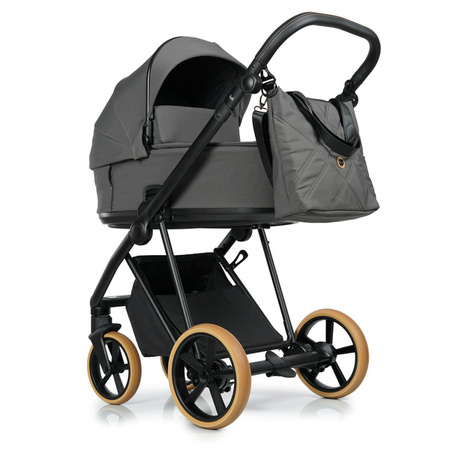 Roan Ivi 2.0 Vintage Wózek Głęboko-Spacerowy Sicilian Olive + Cybex Aton B2 i-Size Fotelik Samochodowy 0-13kg + Baza One Volcano Black