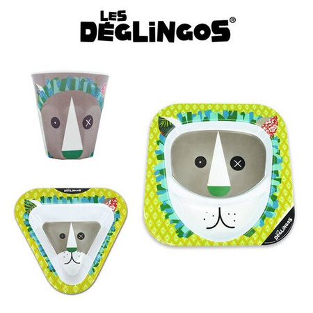 DEGLINGOS Komplet Naczyń z Melaminy Lew