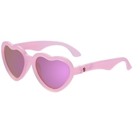 Babiators Heart Frosted Pink Polaryzacja P-HRT503-S Rozmiar 0-2+ Purple Mirrored Lens