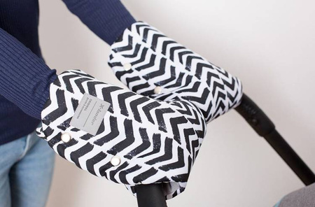 X-Lander X-Muff Art Mufki Ciepłe Rękawice na Rączkę Wózka Frenzy Zebra