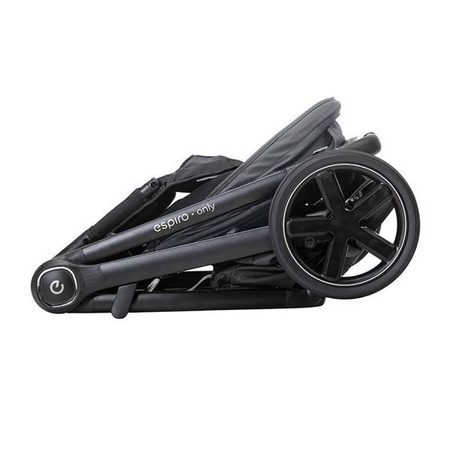 Espiro Only Way Wózek Spacerowy GEL Rama Czarna Silver 117 Graphite Anthracite