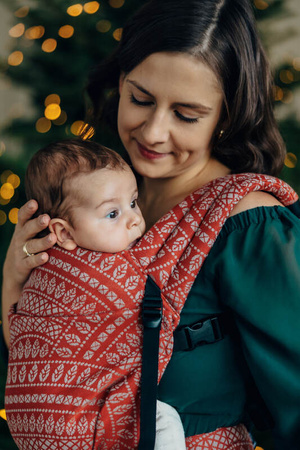 LennyLamb Nosidełko LennyLight Z Tkaniny Żakardowej 100% Bawełna, Rozmiar Standard - Pawi Ogon Holiday