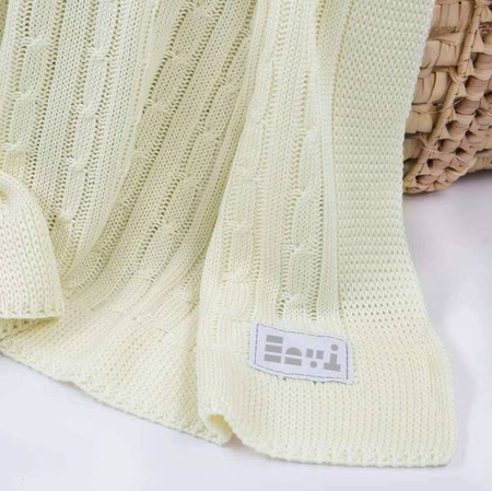 Eevi Kocyk Bawełna Warkocz Limonka