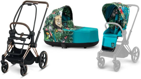 Cybex e-Priam 3.0 Wózek Głęboko-Spacerowy Rama + Tapicerka + Gondola 2w1 We The Best Dj Khaled