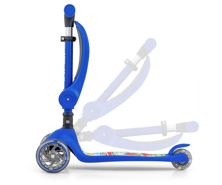 Milly Mally Fuzzy Trójkołowa Hulajnoga Balansująca z Siedziskiem Blue