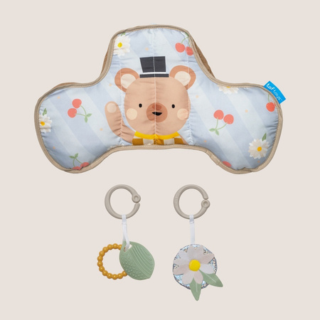 Taf Toys Poduszka do zabawy na brzuszku – Miś z grzechotką i gryzakiem