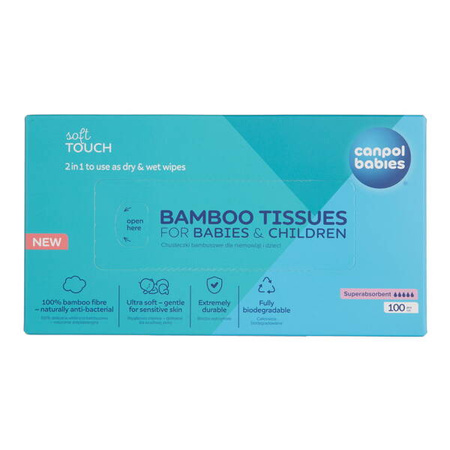 Canpol Babies Suche Chusteczki Bambusowe Dla Niemowląt 100 szt 1/658prom