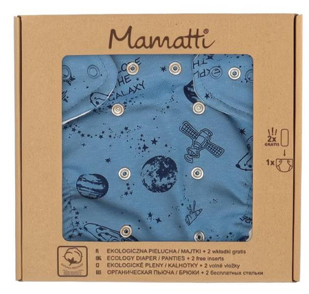 Mamatti Pielucha Wielorazowa + 2 Wkładki Kosmos PW5656