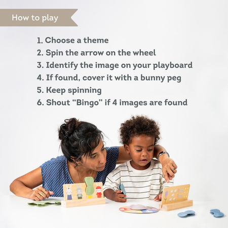 Taf Toys Moje Pierwsze Bingo Królik Edukacyjna Gra dla Dzieci 24M+