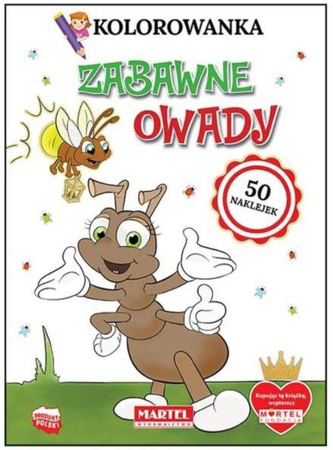 Kolorowanka Zabawne Owady z Naklejkami