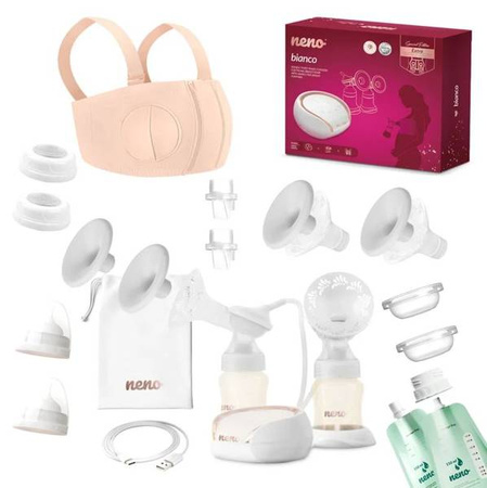 Neno Bianco Podwójny Trójfazowy Bezprzewodowy Laktator Elektryczny z Gorsetem Libero