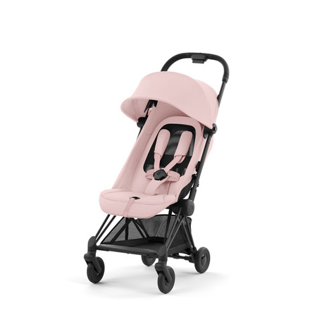 Cybex Coya Wózek Spacerowy Rama Matt Black Peach Pink