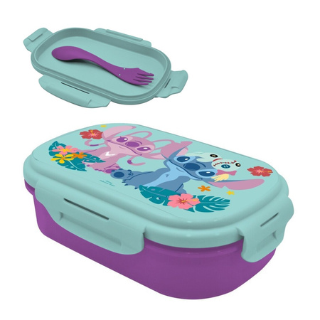 Kids Euroswan Lunchbox Ze Sztućcami - Lilo & Stitch