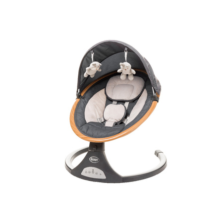 4BABY Rock'n Relax Leżaczek Bujaczek Grey