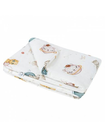 Bambusowa Kołderka Średniaka Kotki rozmiar 75x100 cm