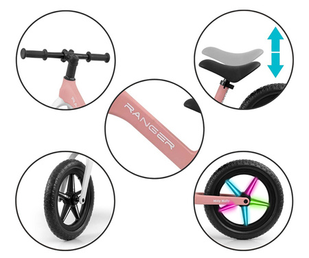 Milly Mally Ranger Rowerek Biegowy Flash Pink