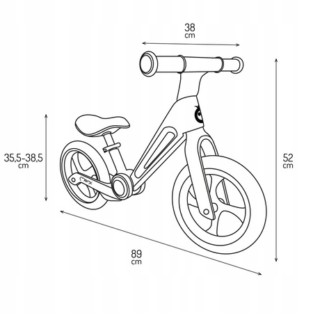 MoMi Noru Rowerek Biegowy Szary