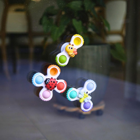 Bo Jungle Sensoryczne spinnery z przyssawką 3 sztuki 12 m-cy