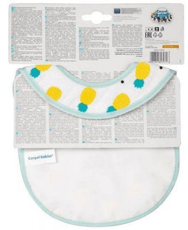 Canpol Śliniak Nieprzemakalny z Frotte So Cool 15/114_tur Ananasy