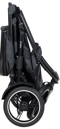 Phil&Teds Dash Wózek Głęboko-Spacerowy + Fotelik Alpha 0-13kg Zestaw 3w1 Szary