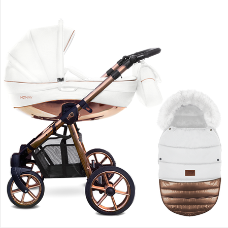 Babyactive Śpiwór Duży Glossy White Rose Gold DS_06
