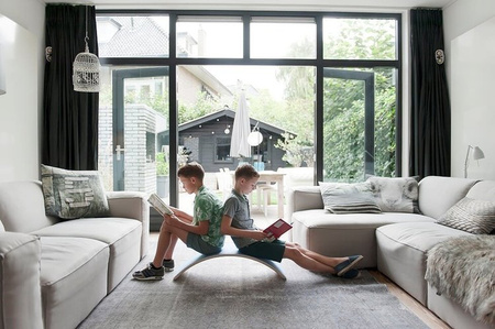 Wobbel Oryginal Deska Do Balansowania z Filcem Transparent Wild Rose