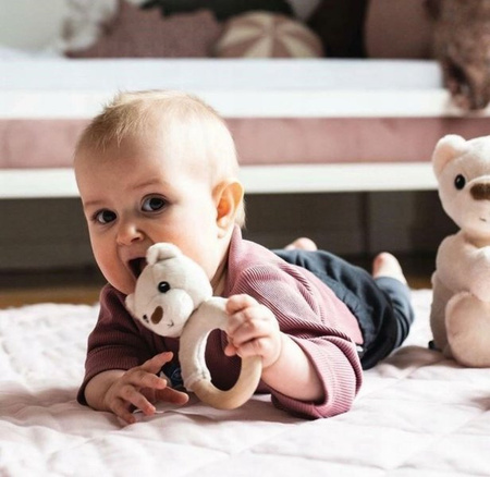 Whisbear EKO Gryzak Drewniany Miś Biały