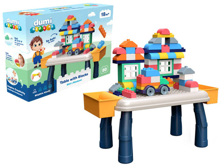 Dumel Stół z Klockami 80 Elementów