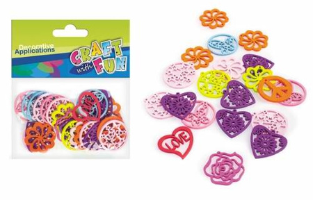 Craft With Fun Ozdoba Dekoracyjna Ażur Drewniana Mix