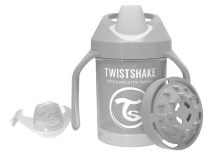 TwistShake Kubek Niekapek z Mikserem i Uchwytami 4m+ 230 ml Pastel Grey