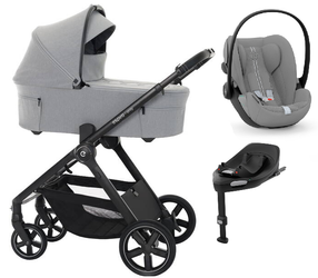 Espiro Only 2025 Wózek Głęboko-Spacerowy 407 Monument Gray + Cybex Cloud G I - Size Fotelik Samochodowy + Baza G