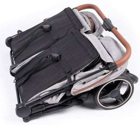 Coletto Enzo Twin Wózek Spacerowy Bliźniaczy Dark Grey