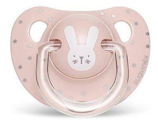 Suavinex Smoczek anatomiczny silikonowy Premium 0-6m Królik Hygge Baby Różowy