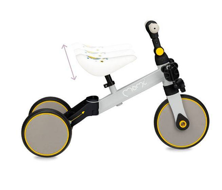 MoMi Loris Rowerek 4w1 Szaro Żółty