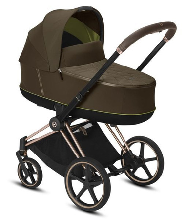 Cybex Priam 2.0 Lux Wózek Głęboki Rama Rose Gold Khaki Green
