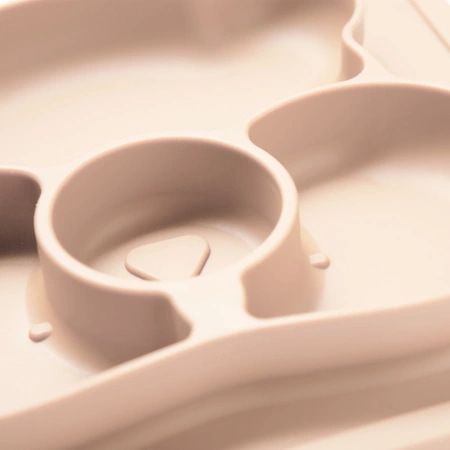 Kidnort Retter Mjölk Silikonowa Podkładka z Przegródkami Beżowa