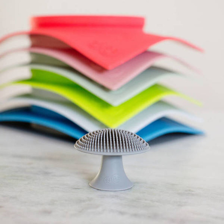 EZPZ Silikonowa Myjka Czyścik Do Naczyń Bez Bakterii Szary Szary