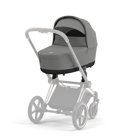 Cybex Priam 4.0 Wózek Głęboki Mirage Grey + Cybex Aton B2 i-Size Fotelik Samochodowy 0-13kg + Baza One Volcano Black