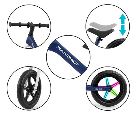 Milly Mally Ranger Rowerek Biegowy Flash Navy