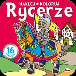 AWM Książka Rycerze Seria Naklej Koloruj