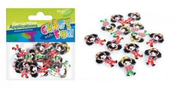 Craft With Fun Ozdoba Dekoracyjna Guziki Dziewczynki