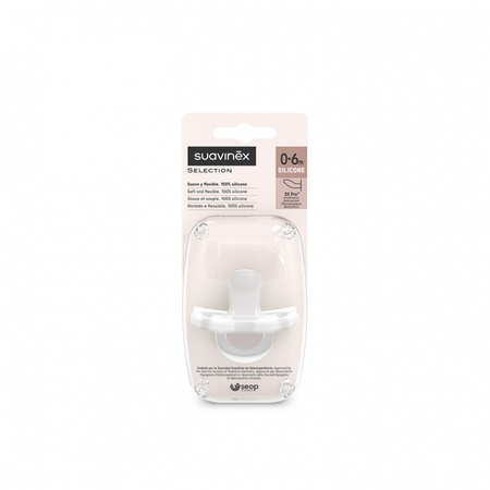 Suavinex SX Pro All Silicone Smoczek Silikonowy Anatomiczny 0-6m Colour Essence Transparentny