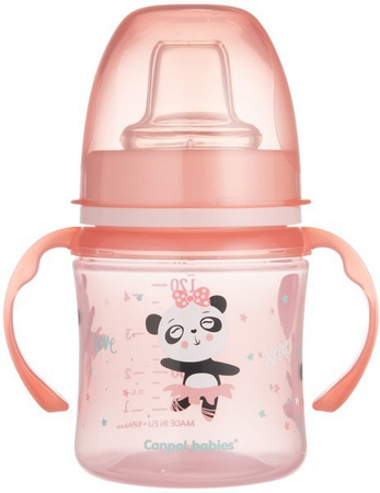 Canpol Babies EasyStart Exotic Animals Kubek Treningowy 120 ml - Swe 35/207_pin Różowy
