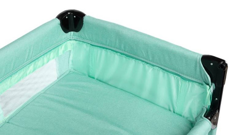 Caretero Esti Łóżeczko Turystyczne z Opuszczanym Bokiem Mint
