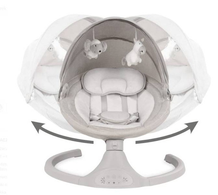 Kidwell LUXI Leżaczek Bujaczek Elektryczny 2w1 Light Melange