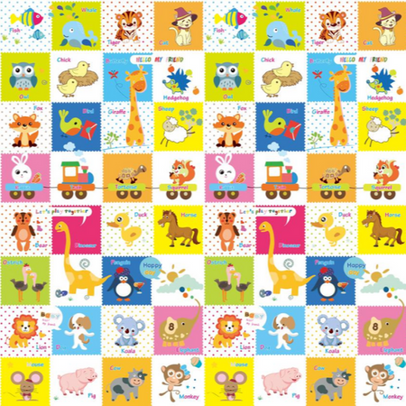 Bocioland Składana Mata Kontrastowa Dwustronna 150x200cm BL123 Happy Day