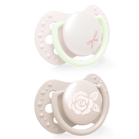 Lovi Smoczek Silikonowy Dynamiczny 0-2m 2 szt Baby Shower Girl 22/900girl